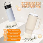 Wuqid 2 Pack Bling Silicone Boot For Stanley Quencher Adventure 40Oz & Stanley Iceflow 20Oz 30Oz, Reduces Dents Protective Silic