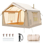 Inflatable Tents For Camping, Blow Up Tent For Camping Adults 4-6 People, Inflatable Hot Tent With Stove Jack & Ac Ports, Glampi