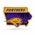 Rico Industries Ncaa Northern Iowa Panthers State Shape Shape Cut Pennant - Home And Living Room D  Cor - Soft Felt Ez To Hang