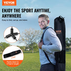 Vevor Badminton Net, Height Adjustable Volleyball Net, 17Ft Wide Foldable Pickleball Net, Portable Easy Setup Tennis Net Set Wit