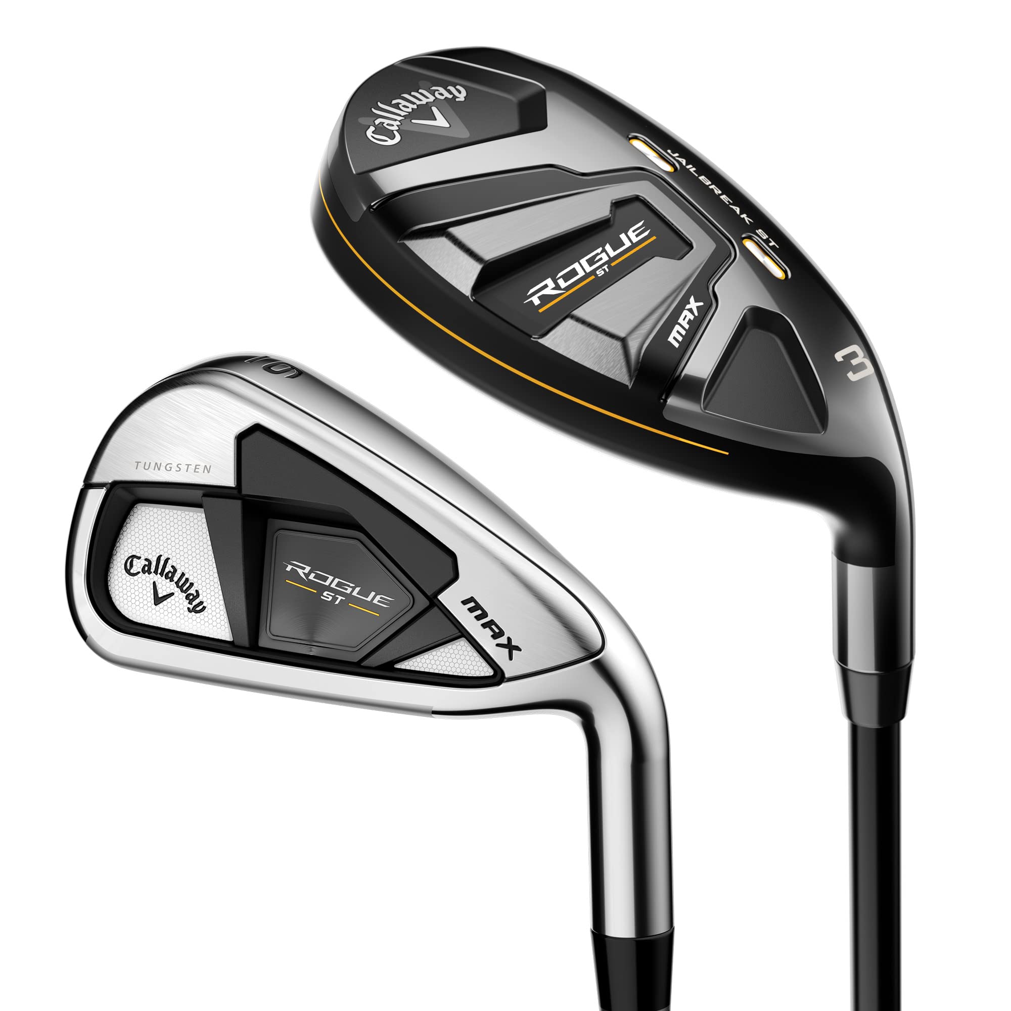 Callaway Golf Rogue ST Max Hybrid Iron Combo Set (Right Hand, Graphite Shaft, Regular Flex, 3H, 4H, 5IR - PW, Set of 8 Clubs)