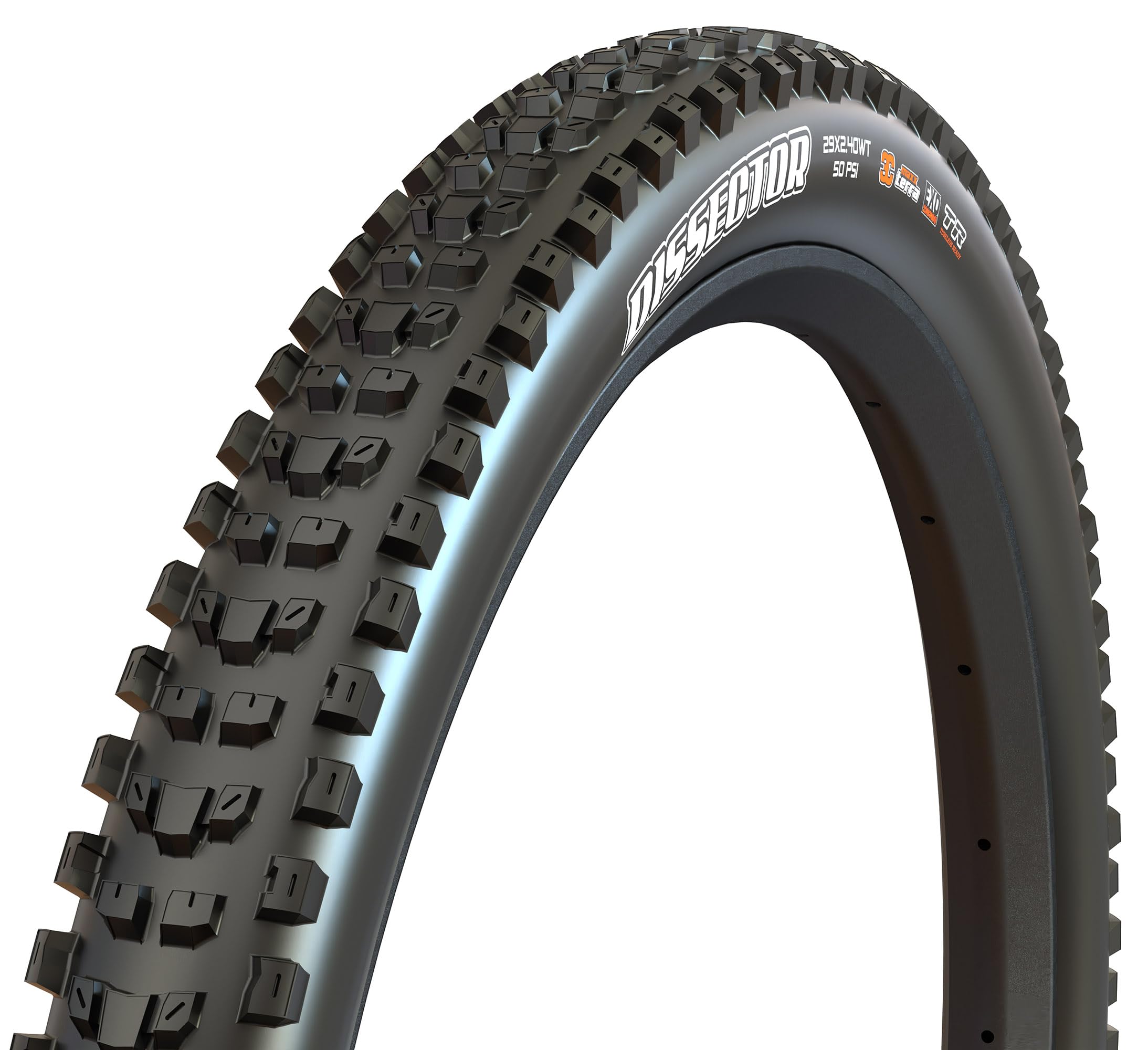 Maxxis Dissector - 27.5x2.40 - Mountain Bike Tire, 3C MaxxTerra with EXO Puncture Protection, Tubeless Ready, E25, 61-584