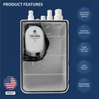 Five Oceans 750 Gph Boat Shower Sump Pump Drain System Kit, 12-Volts, Multiple Inlet Ports, Clear Cover, Check-Valve On Outlet -