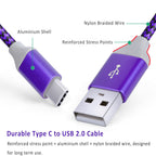 Pofesun 10Ft Usb C Cable, 3-Pack 10Ft Type C Charger Fast Charging, Usb A To Usb C Charger Cable Compatible With Samsung Galaxy