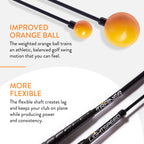 Orange Whip Distance Duo - Lightspeed, Golf Swing Trainer Set (47 In)