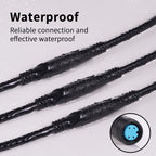 Baluoqi Extension Cable 2Pin/3Pin/4Pin/5Pin/6Pin/7Pin/8Pin/9Pin Waterproof Plug Works For Electric Bicycle Light/Throttle/Ebrake