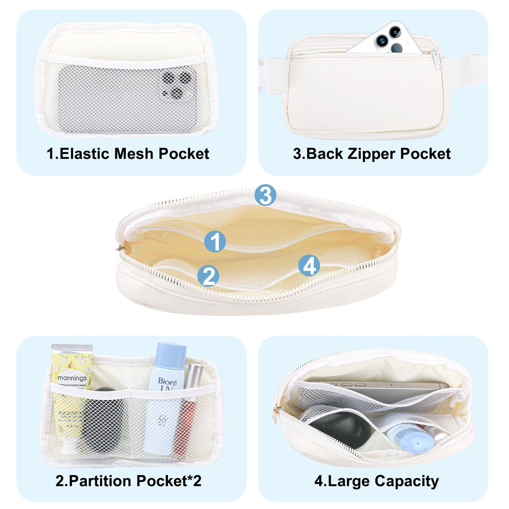 Vorolo Lether Fanny Pack Crossbody Bag For Women And Men Belt Bag Ideal Gift For Women Bum Bag With Adjustable Strap For Sport