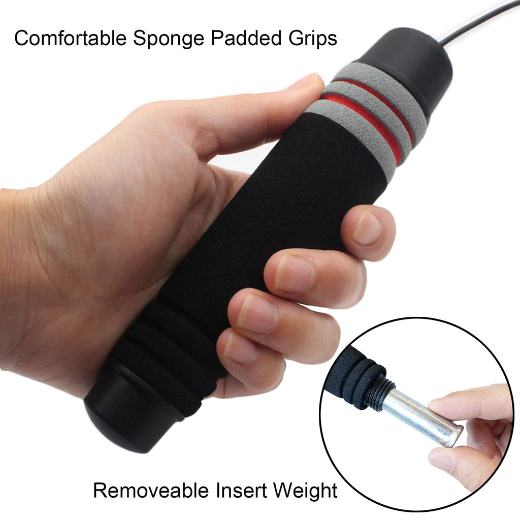 Benvo Weighted Ropeless Jump Rope Cordlee Speed Rope Skipping Rope For Double Unders, Exercise, Wod, Boxing, Mma Beachbody Train