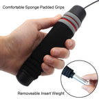 Benvo Weighted Ropeless Jump Rope Cordlee Speed Rope Skipping Rope For Double Unders, Exercise, Wod, Boxing, Mma Beachbody Train