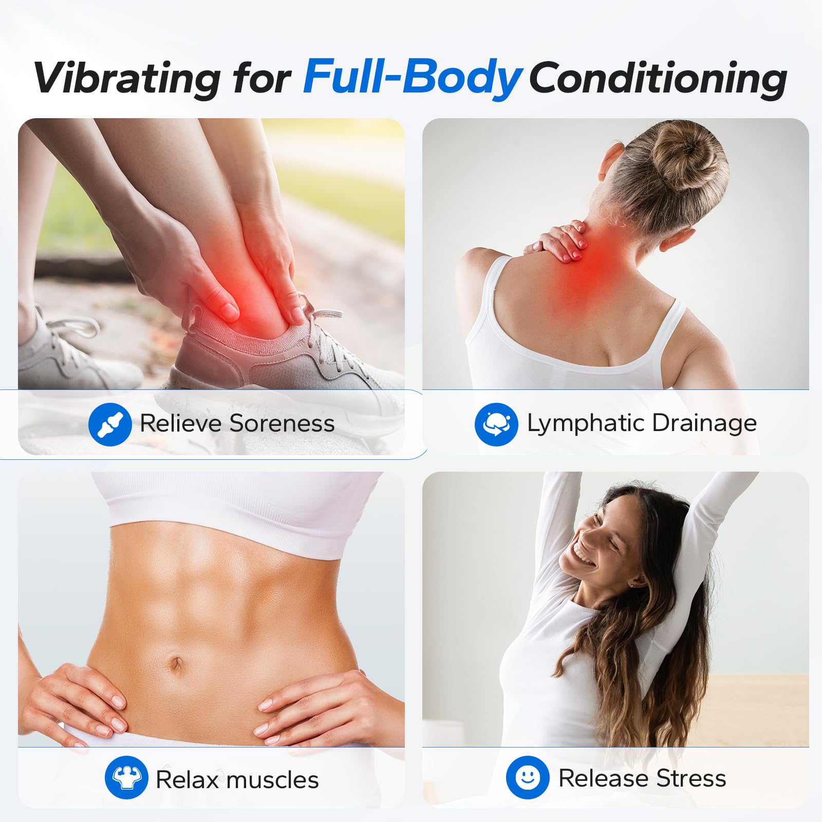 Merach Vibration Plate Exercise Machine, Whole Body Workout Equipment For Women, Bluetooth And Silicone Pedal, Vibration Plate F