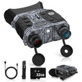 WOSPORTS 4K Night Vision Goggles with 48MP Photo, 3280ft Full Color Vision, 1300ft IR Distance, 3 HD Screen, 10X Optical Zoom, 5