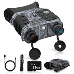 WOSPORTS 4K Night Vision Goggles with 48MP Photo, 3280ft Full Color Vision, 1300ft IR Distance, 3 HD Screen, 10X Optical Zoom, 5