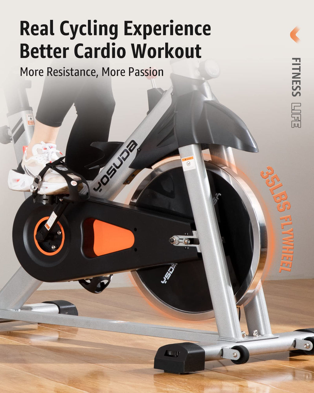 Yosuda Indoor Cycling Bike Stationary Bike - Magnetic Resistance, Cycle Bike With Ipad Mount & Comfortable Seat Cushion, Magneti