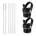 Iron Flask Straw Lid For Narrow Standard Mouth Insulated Sports Water Bottles, Standard Mouth, Bpa Free, 2 Lids, 4 Straws, 2 Cle