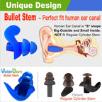 Waterdam Swimming Ear Plugs Great Waterproof Ultra Comfy Earplugs Prevent Swimmer'S Ear (Size 3+3+3: Medium Ear Men & Large Ear