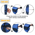 G4Free 62Inch Portable Golf Umbrella Automatic Open Large Oversize Vented Double Canopy Windproof Waterproof Sport Umbrellas(Blu