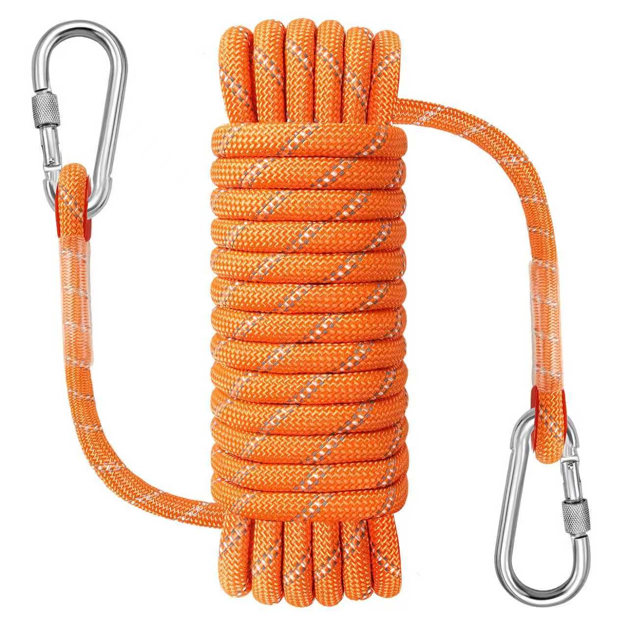 NorthPada 3/8 in (10mm) x 32 ft (10Meter) Static Nylon Heavy Duty Outdoor Climbing Rope for Knotting Practice, Arborist Tree Wor