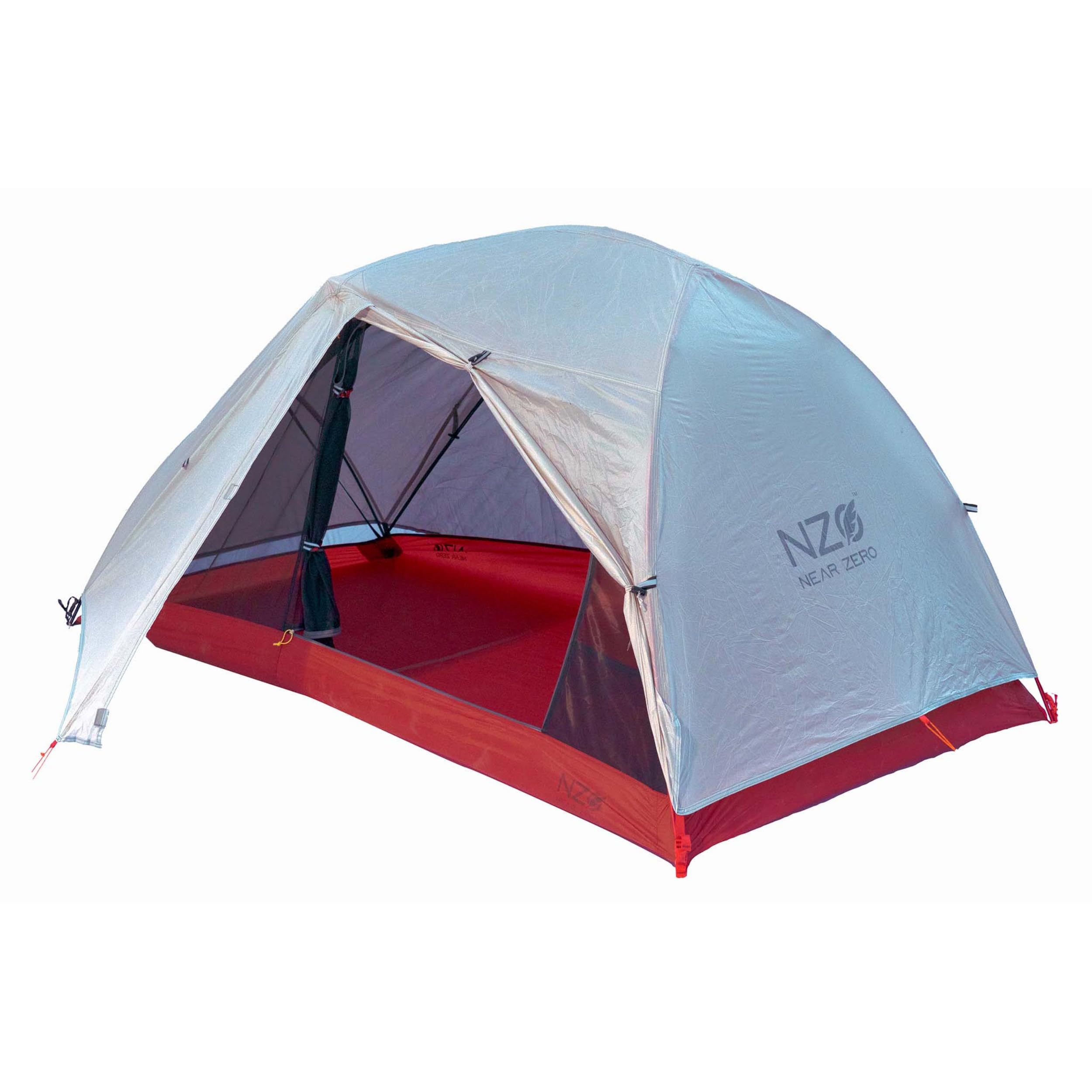 Near Zero Dynalite 2-Person Backpacking Tent - Lightweight, Compact & Weatherproof Shelter with 2 Doors, Vestibules, Mesh Storag