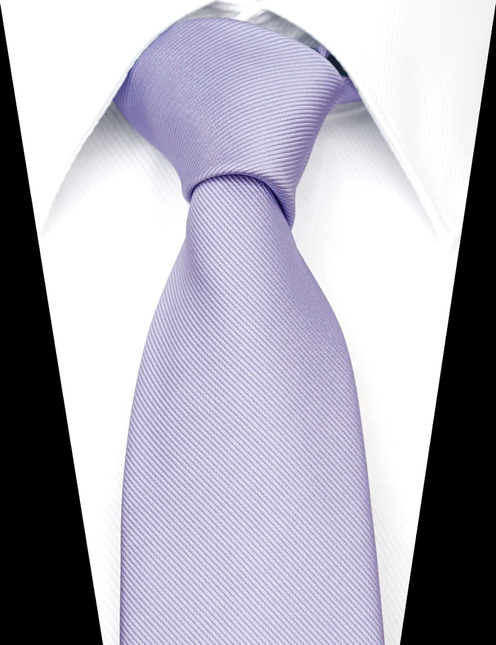 Zenxus Solid Skinny Ties For Men, 25 Inch Slim Lilac Lavender Ties Bulk For Wedding And Activities, 5-Pack