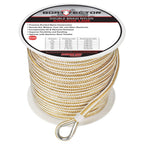 Extreme Max 3006.2255 Boattector Double Braid Nylon Anchor Line With Thimble - 3/8'' X 300', White & Gold