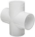 Spears 420 Series PVC Pipe Fitting, Cross, Schedule 40, 3 Socket