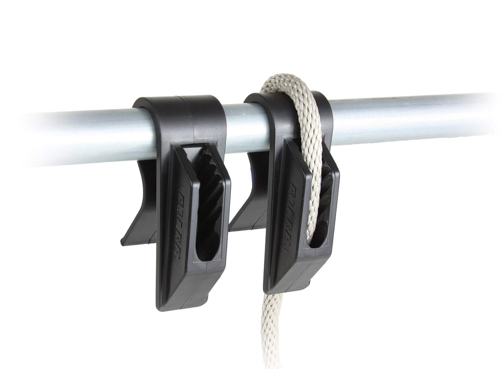 Folbe F045 - Quick Tender - Boat Fender Hanger Adjuster Clip (Sold In Pairs) - Fits 1 1/4'' (32 Mm) Rails - Black