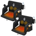 Massage & Heated Stadium Seats with Back Support and Padded Cushion - 3 Level Heating & Massage Extra Wide Bleacher Chair with A