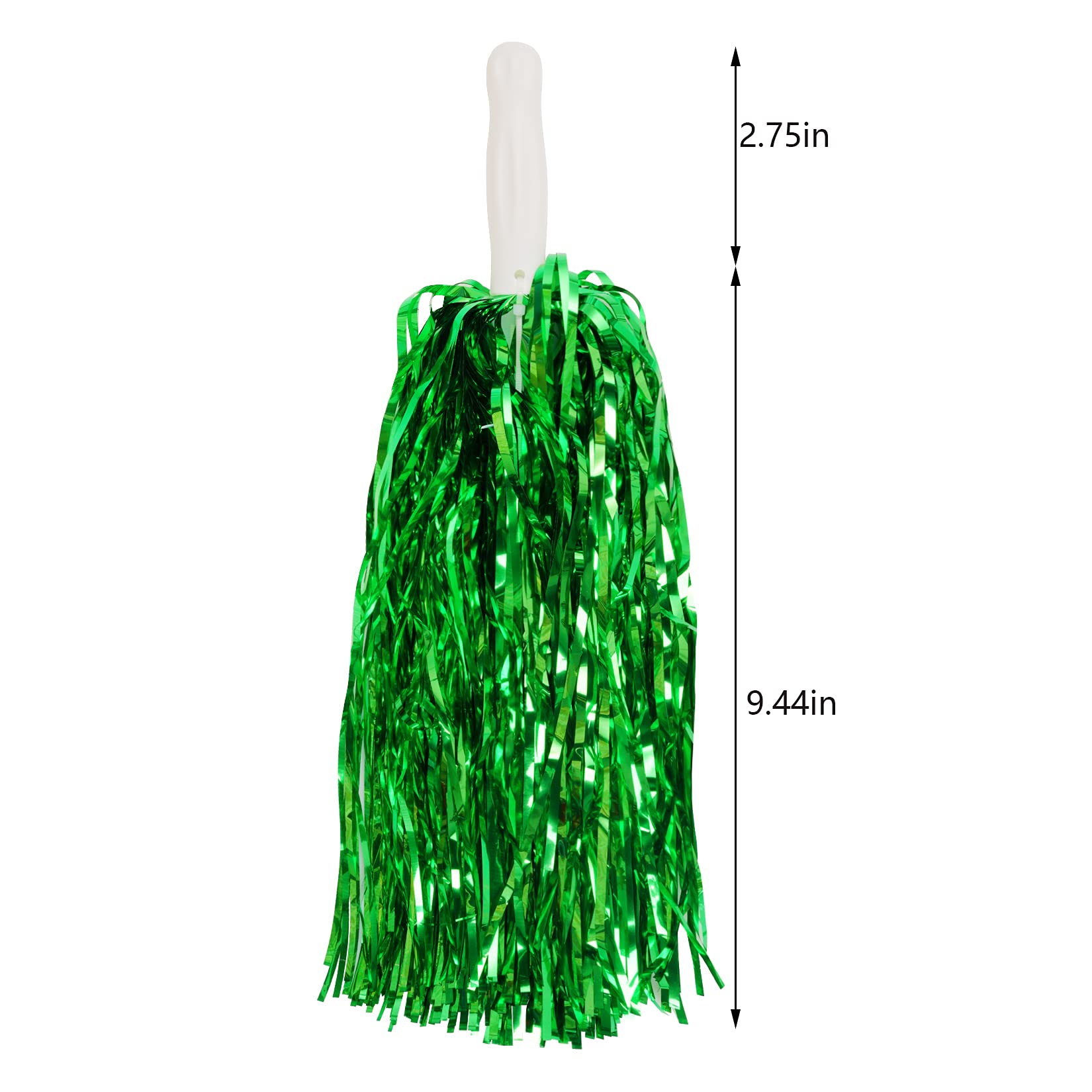 Baotongle 12 Pcs Cheerleading Squad Spirited Fun Poms Pompoms Cheer Costume Accessory For Party Dance Sports (Multicolor)