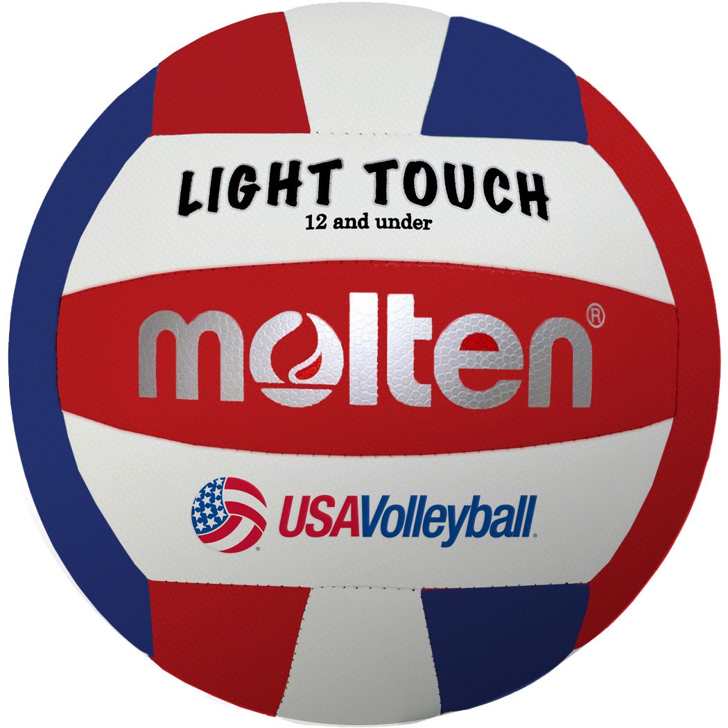 Molten Ms240-3 Light Touch Volleyball, Red/White/Blue