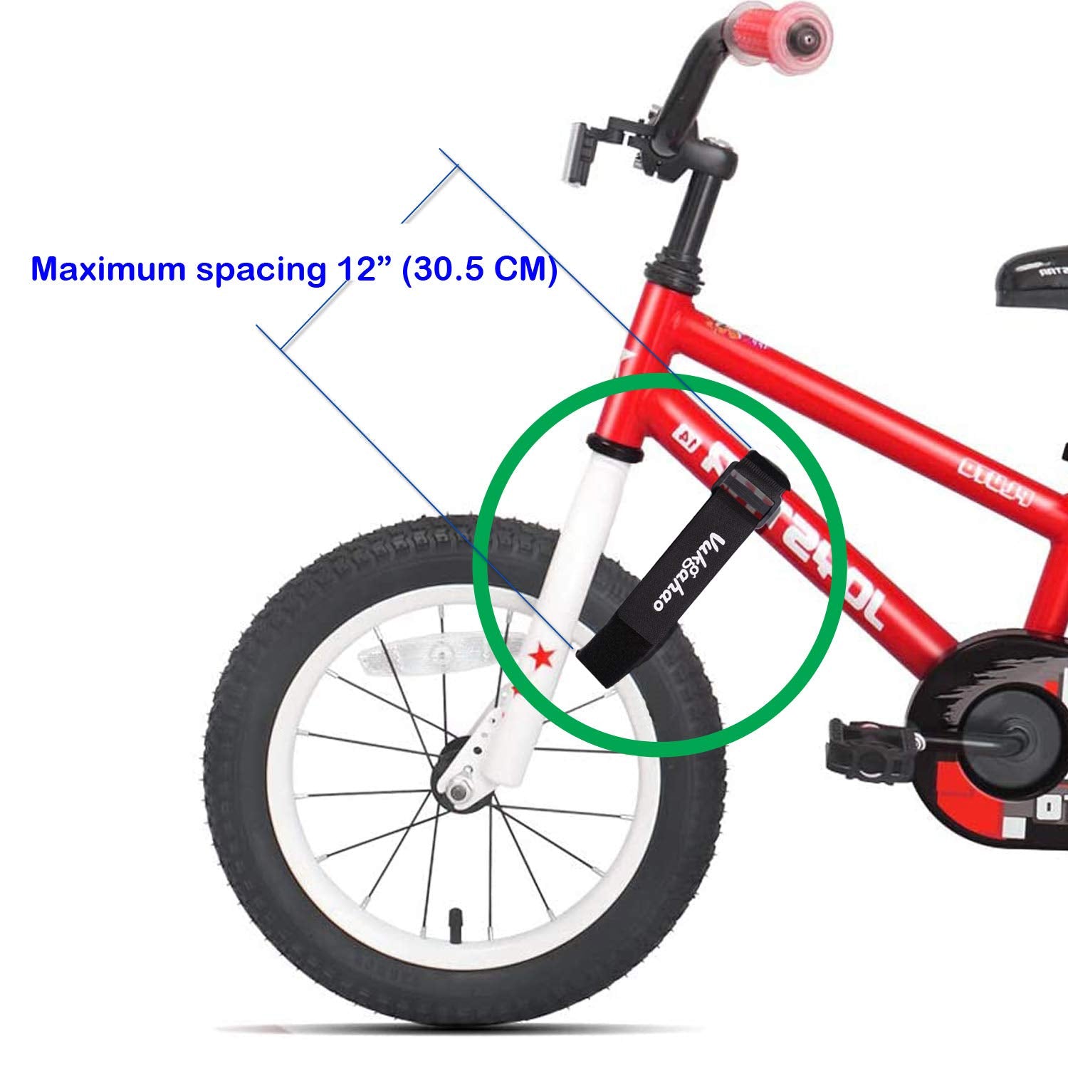 Vukgahao Bike Wheel Stabilizer Heavy Duty Versatile Hook & Loop Securing Straps Tie Downs Fastening Stabilizer Straps Reusable B