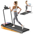 Rjop Walking Pad Treadmill Small With 8% Adjustable Incline And Removable Handle Bar, Compact Under Desk Treadmills For Home Sma