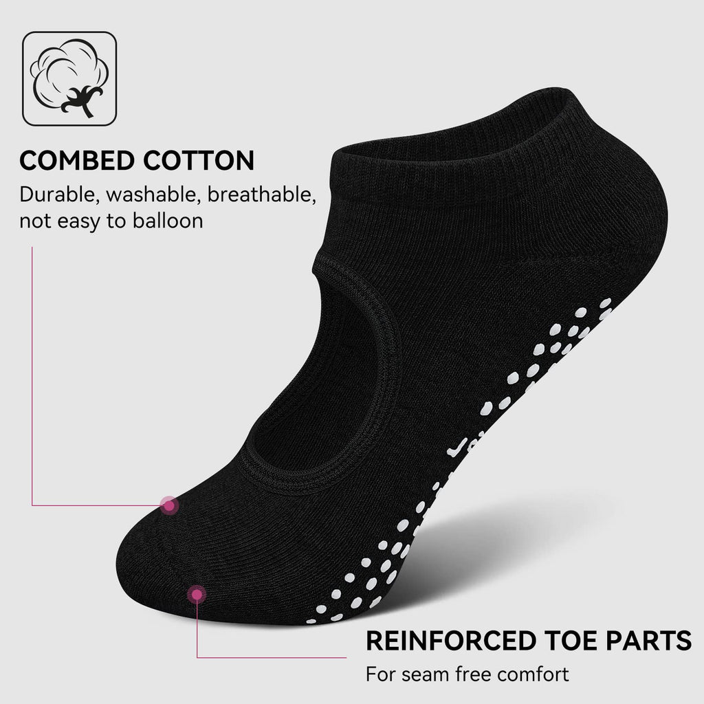 Yoga Socks Non Slip Skid Socks With Grips Pilates Ballet Barre Socks For Women