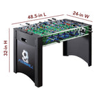 Hathaway Playoff 4 Foosball Table, Soccer Game For Kids And Adults With Ergonomic Handles, Analog Scoring And Leg Levelers, Blac