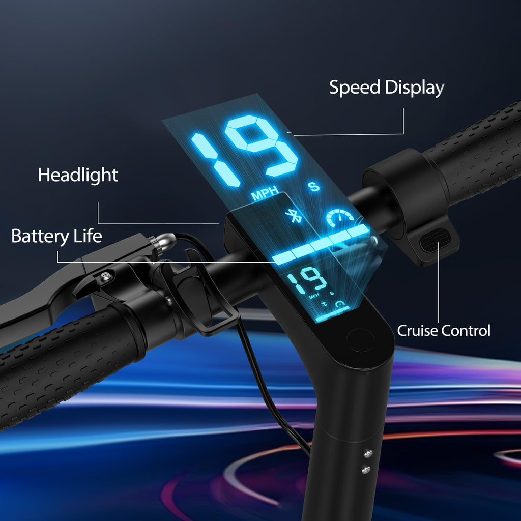 MAXSHOT Electric Scooter Adults & Big Kids, 350W Powerful Motor, Top Speed 16/19MPH, 12/16/19/21Miles Range, 8.5 Solid Tires Fol