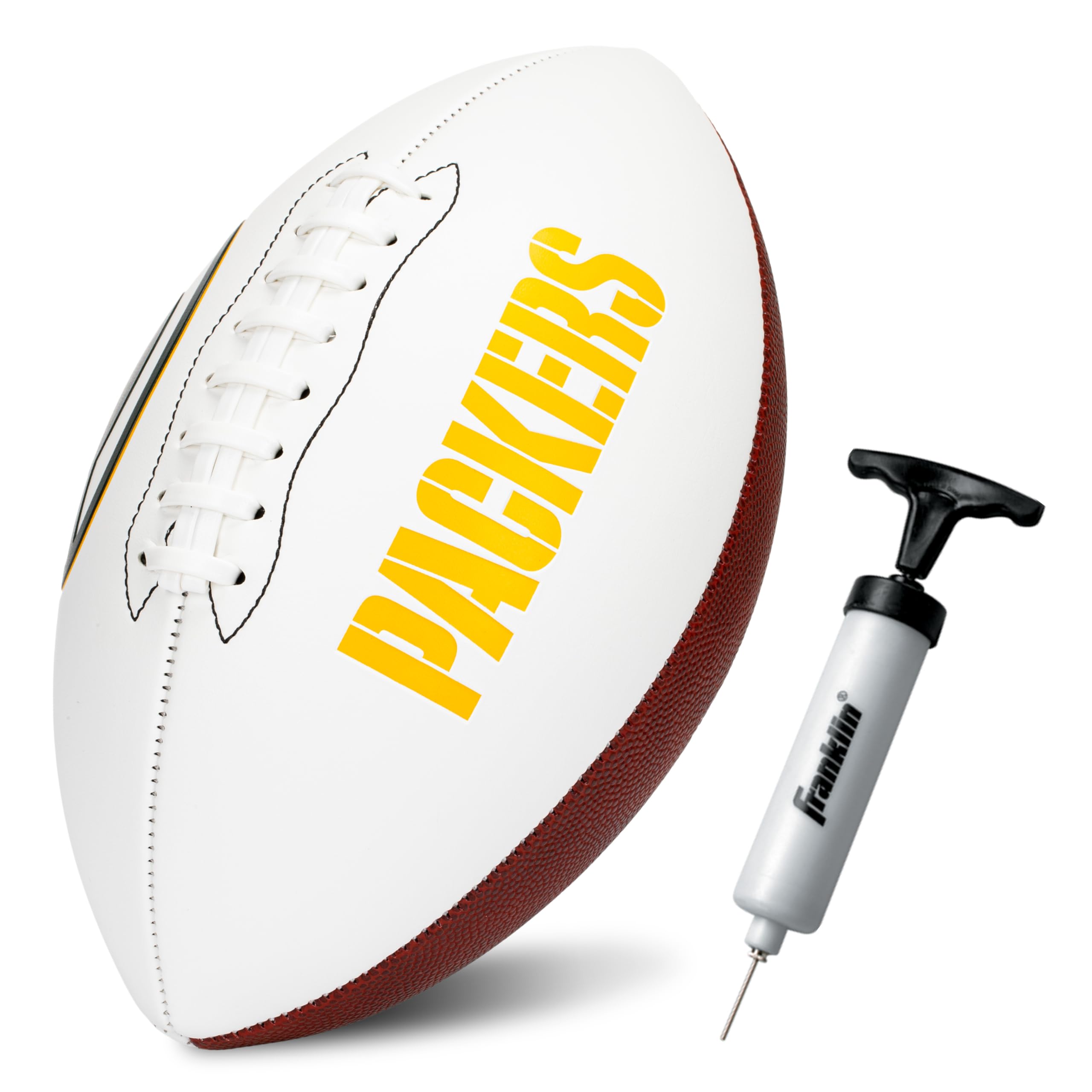 Franklin Sports Nfl Green Bay Packers Autograph Football - Official Size White Panel Souvenir Football For Autographs + Signatur