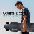 Electric Skateboard,Electric Longboard With Lcd Remote Control For Beginners, 350W Brushless Motor, Max 12.4 Mph,5 Miles Range,