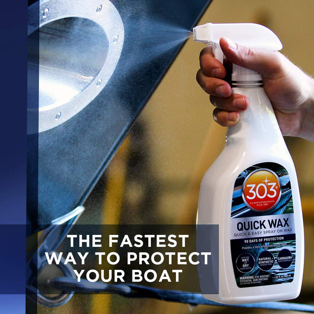 303 Products Marine Quick W- Easy Spray On W- 90 Days Of Protection - Provides A Slick, Protective, Glossy Shine - Use On Wet /