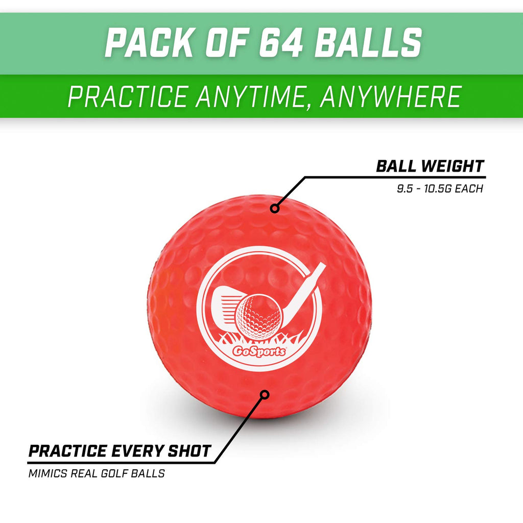Gosports Foam Golf Practice Balls Realistic Feel And Limited Flight Use Indoors Or Outdoors
