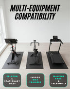Powr Labs Bike Mat Compatible With Peloton, Treadmill, Exercise Equipment, Elliptical, Walking Pad, Indoor Bike Trainers, Home G