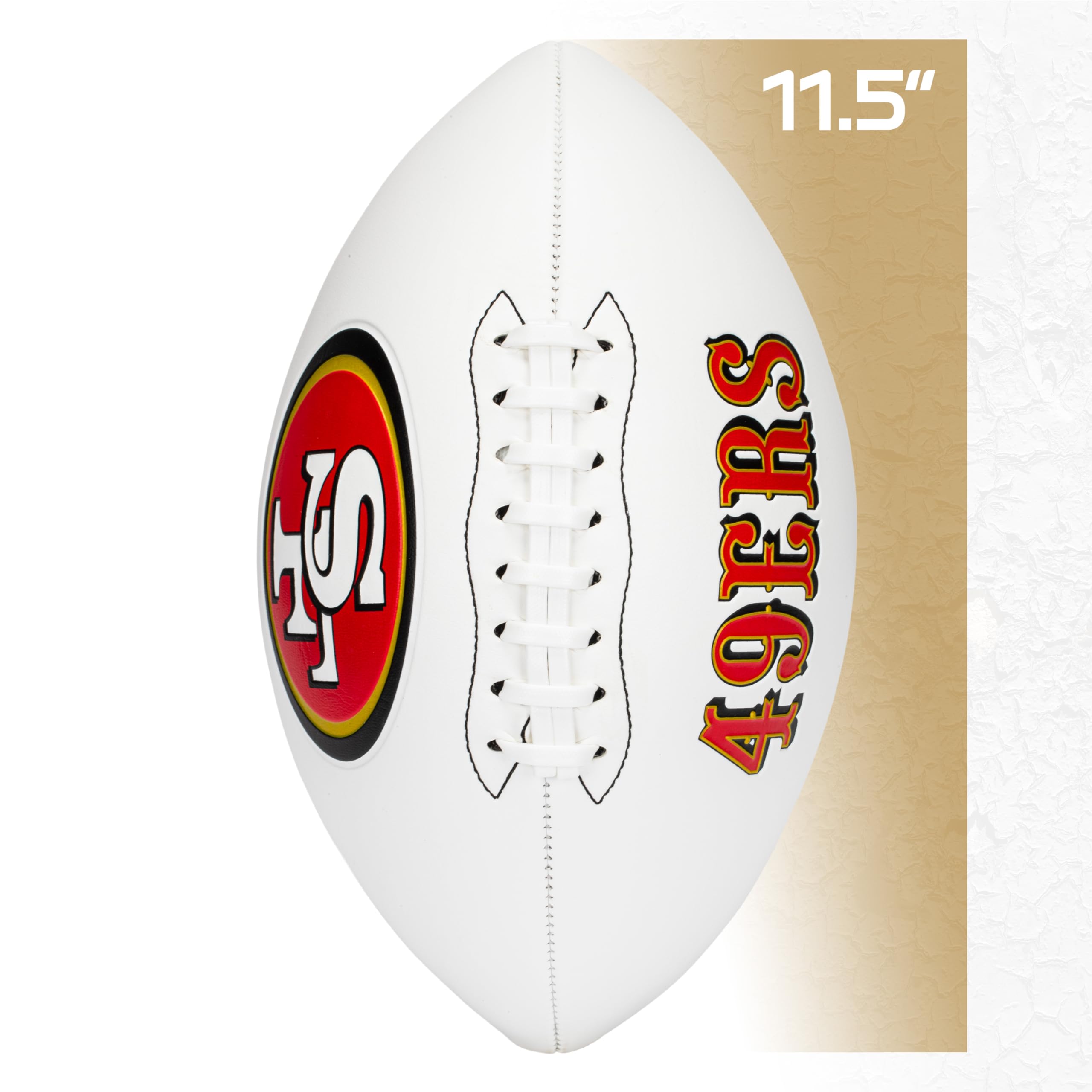 Franklin Sports Nfl San Francisco 49Ers Autograph Football - Official Size White Panel Souvenir Football For Autographs + Signat