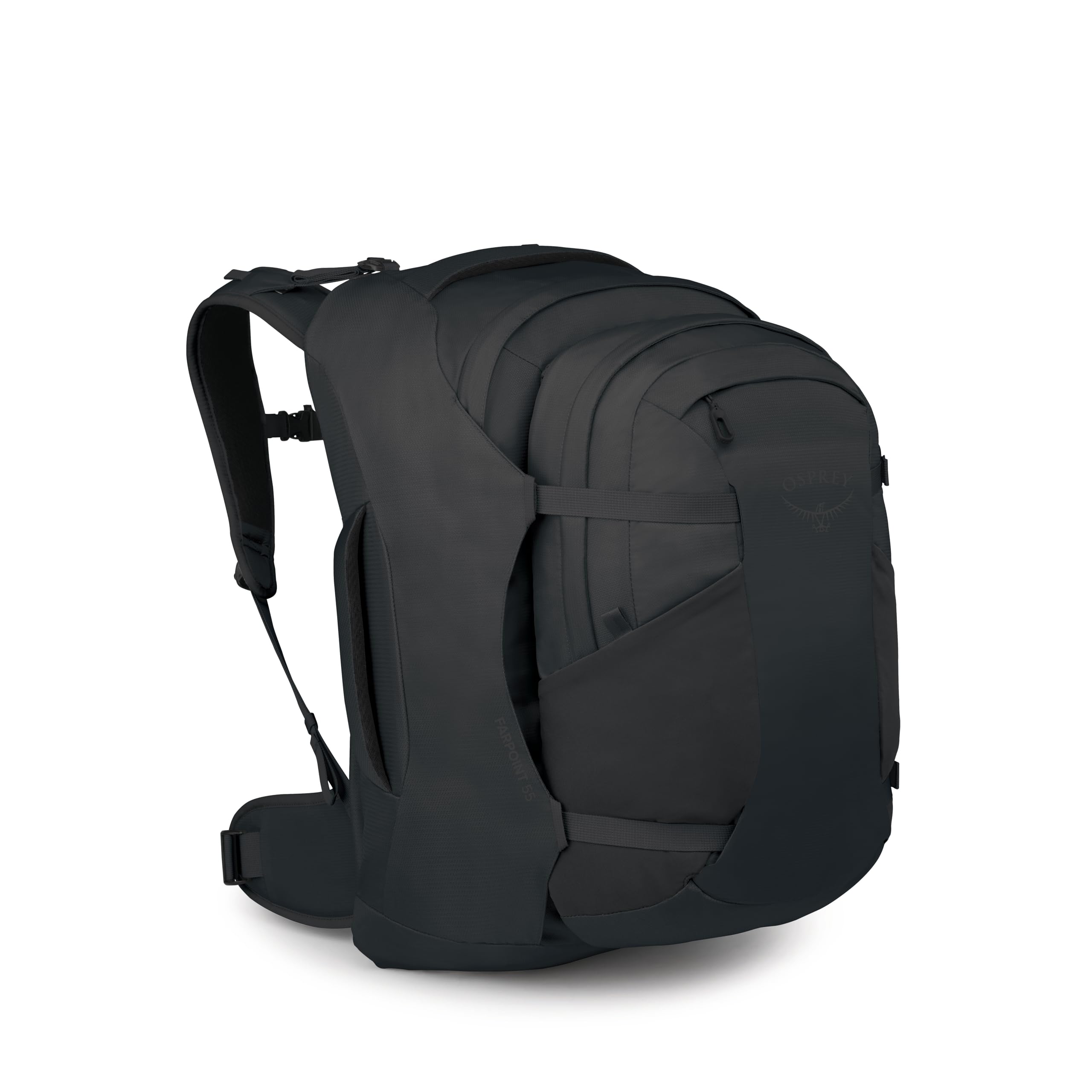 Osprey Farpoint 55L Mens Travel Backpack - Carry On Bag with Personal Item Sized Detachable Daypack, Black