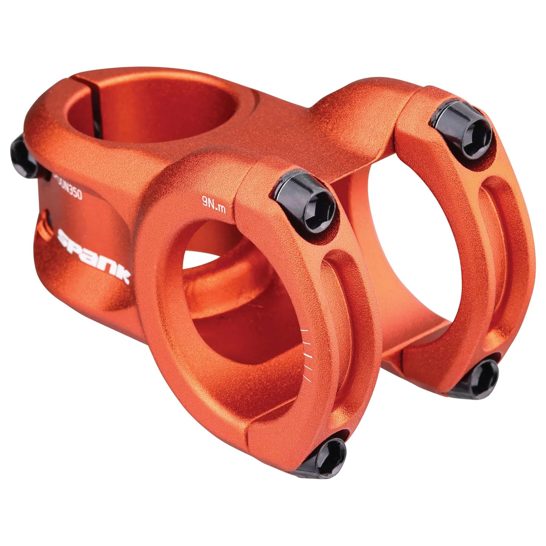 Spank Spoon 350 Stem,Orange,45Mm Chamfered Bar Clamp, Ultra-Short Stack Height, Bicycle Stem, Ideal For Astm 5, All Mountain, En