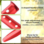 Azarxis Snow Sand Tent Stakes Pegs Aluminum U-Shaped Lightweight Heavy Duty Ground Nails For Beach Shade Canopy Camping Hiking B