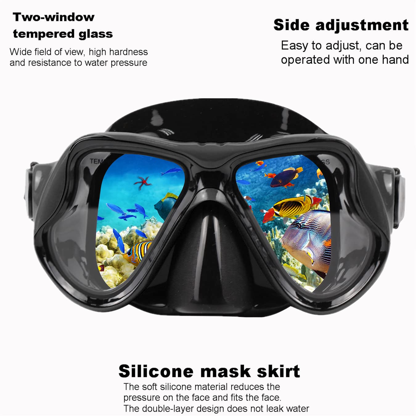 Dipuki Snorkeling Gear For Adults Snorkel Mask Set Scuba Diving Mask Dry Snorkel Swimming Glasses Swim Dive Mask Nose Cover Yout