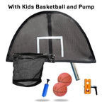 Trampoline Basketball Hoop, Lightweight Universal Board With 2 Pcs Mini Basketball And Pump, Easy To Assemble Fit For Curved Pol