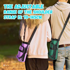 Nuovoware Water Bottle Carrier Bag, Bottle Pouch Holder, Adjustable Shoulder Hand Strap 2 Pocket Sling Neoprene Sleeve Sports Wa