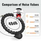 Plus Size Silent Weighted Hula Infinity Fitness Detachable Hoops 65-Inch 32 Knot, Smart Noiseless Infinity Hula For Women, 2-In-
