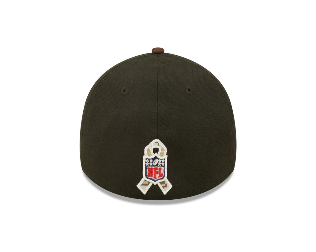 New Era Men'S Black/Brown Cleveland Browns 2022 Salute To Service 39Thirty Flex Hat, Large-X-Large