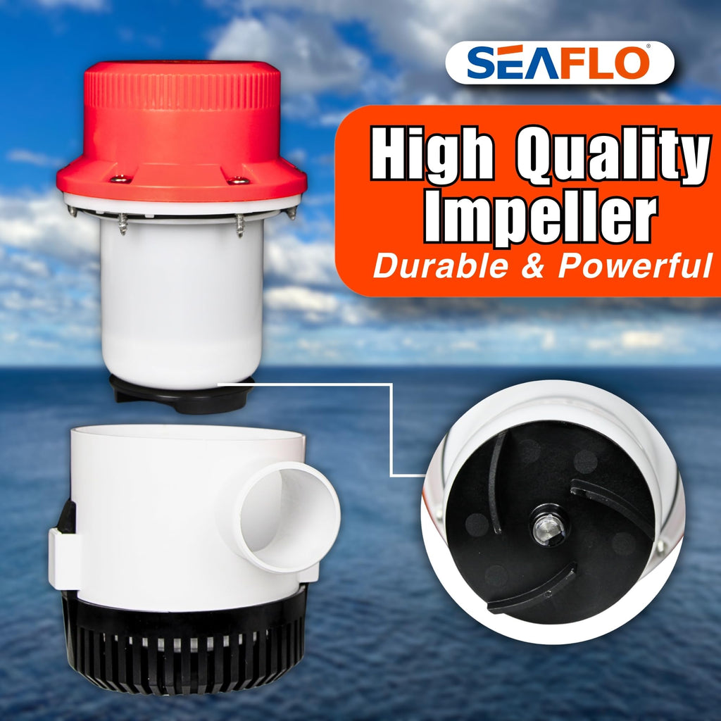 Seaflo 4700 Gph 12V Heavy Duty Electric Bilge Pump (4700Gph 12V)