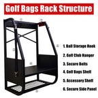 Walmann Wall Mount Golf Bag Organizer For Garage, Extra Large 2 Golf Bag Stand Golf Equipment And Accessories Storage Rack For G